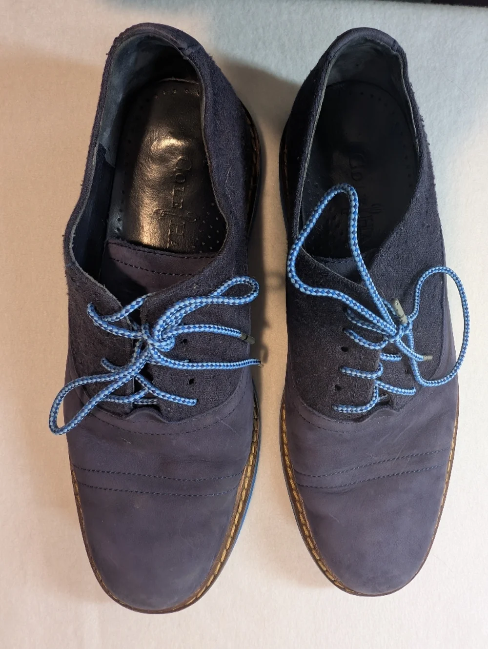 Cole Haan Navy Blue Casual‎ Lace-Up Shoes